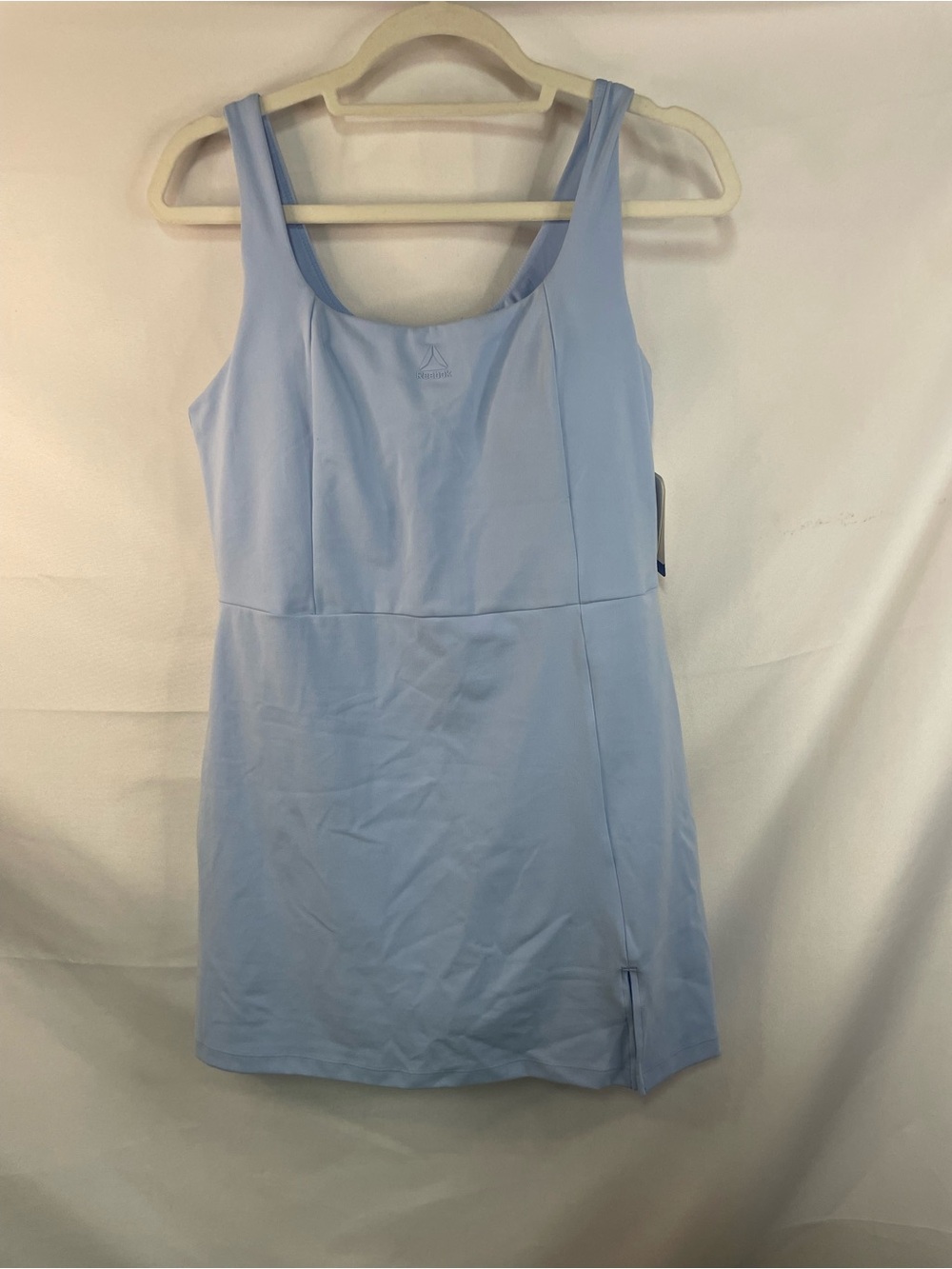 Reebok Women’s Light Blue Tank Dress NWT, built in shorts and shelf bra.